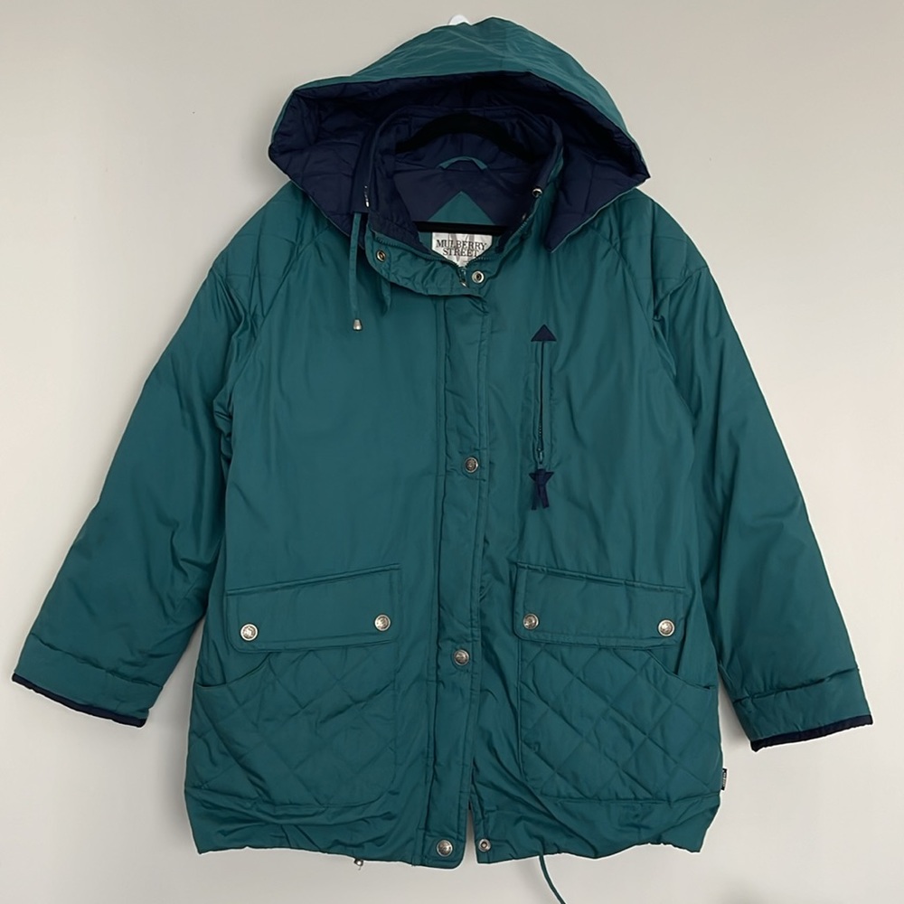 Vintage Mulberry Street Womens Down Feather Winter Jacket Oversized Size M